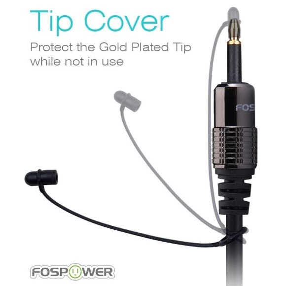 Fospower Toslink Male to Mini Male Cable 3ft - Picture 5 of 9